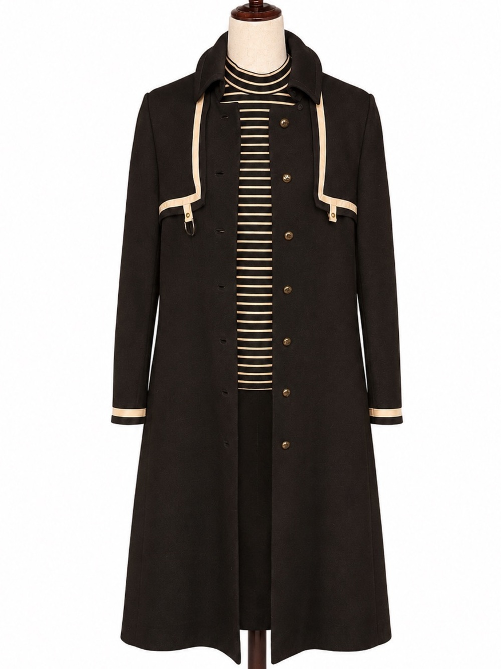 Vintage 60s jacket and striped contrasty sheath dress. Large - Picture 9 of 9